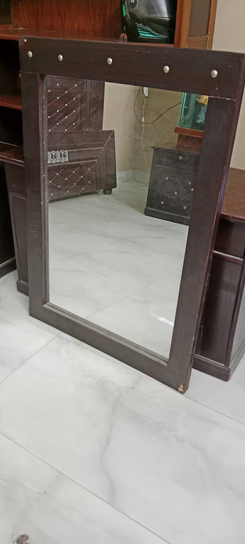 king size double bed with side tables and mirror 5