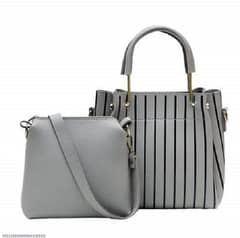 Women's leather printed handbag set