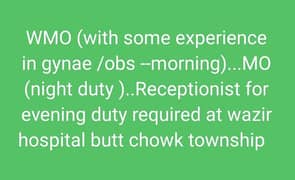 WMO(morning)--MO(night)--receptionist--digital