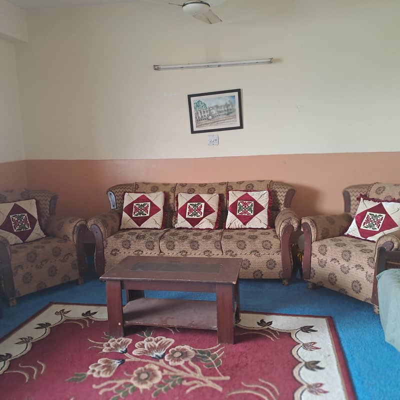 5 seater sofa set with mirror table set 1