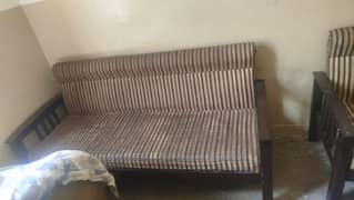 5 Seater Sofa Set, Lakri ka frame aur seats wala 3+1+1 Seater