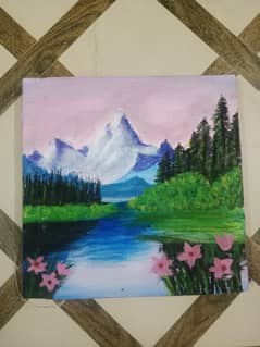 landscapes paiting of mountains velly