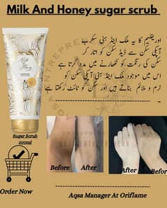 milk and honey sugar scrub