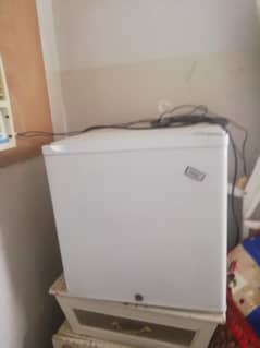 haier mini refrigerator with chilled cooling.