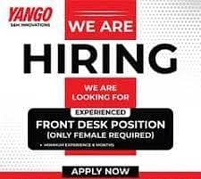 Required Experience and Good profile Female staff For Yango Office