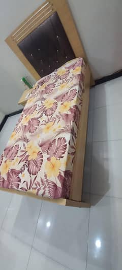 single bed with side table or mattress