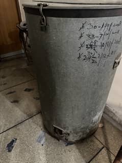 Heavy-Duty Parola Grain/Wheat Storage Drum