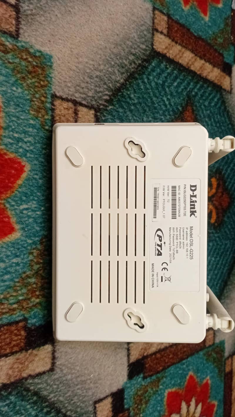 ptcl  modem router with 2 connection  cable 2