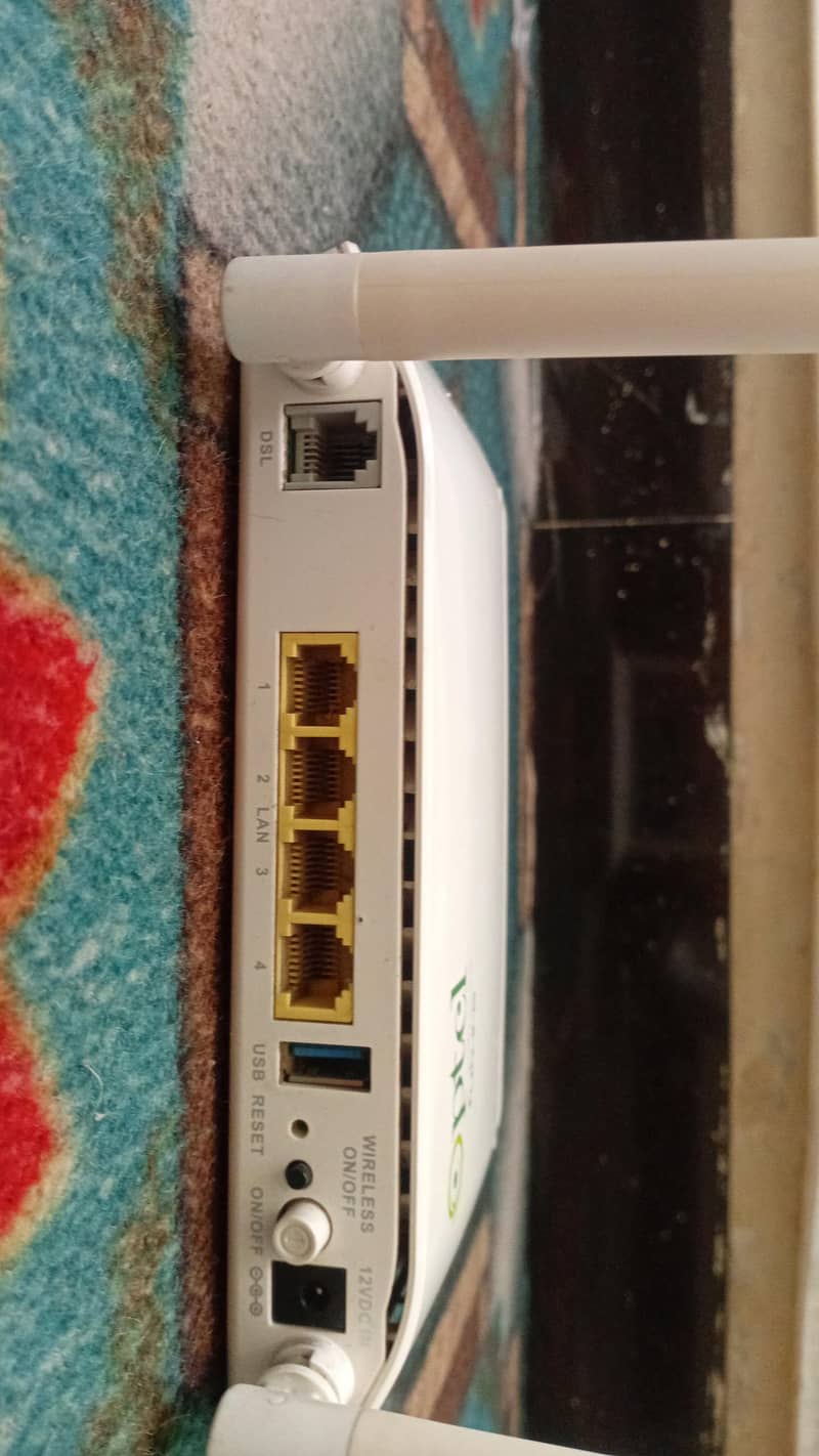 ptcl  modem router with 2 connection  cable 6