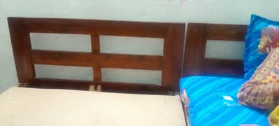 solid woods single bed pair