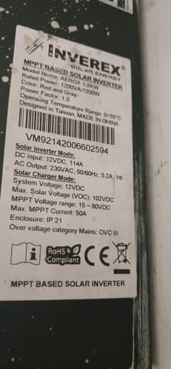 Inverex 1.2kw Hybrid solar inverter for sell