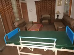 Patient Bed adjustable with safe guards on the both sides