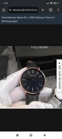 Niovani Midnight Unisex Watch
