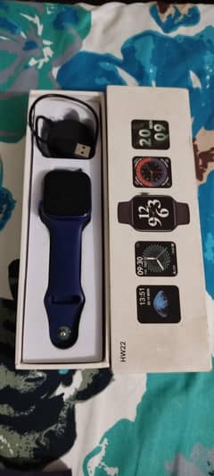 HW22 smart watch blue colour 2 months used