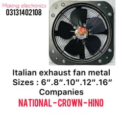 Exhaust fans- pedestal fans - bracket fans