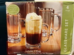 Imported shake mugs glass set and sweet bowl set