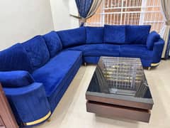 Slightly Used 7-Seater Sofa with Center Table