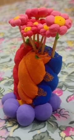 Flower pot of clay