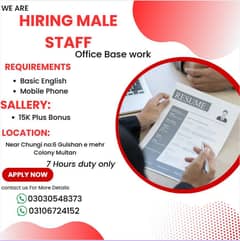 We are offering office base jobs for male/boys contact 03_28_45_66_416