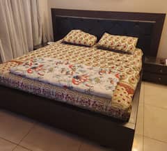 King size bed with two side tables