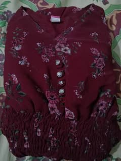 Maroon long frock