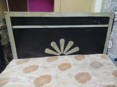 single wooden bed and floor plastic sheet for sale