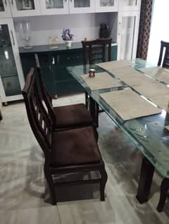 6 Seater Glass Dining Table