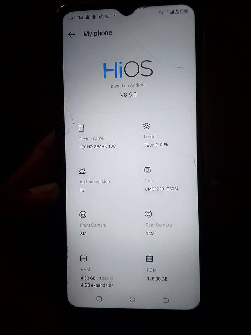 Tecno spark 10C 0
