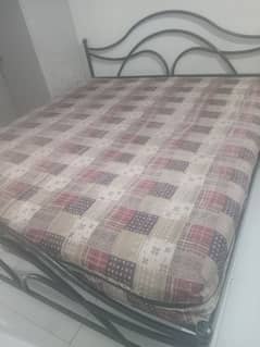 big size Iron bed with mattress for sale