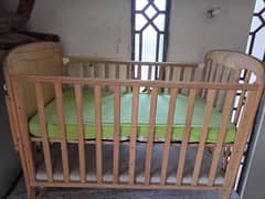 Kids wooden bed with mattress extendable