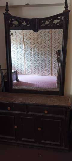 Bed with mattress and dressing table for sale