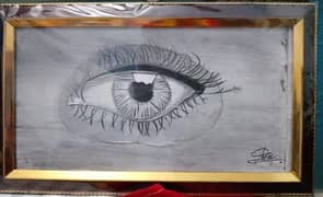 antique drawing| hand made realistic eyes drawing decoration of walls