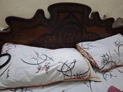 double bed wooden.