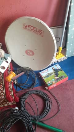 Dish and Connector Box and 15 meter line for sell