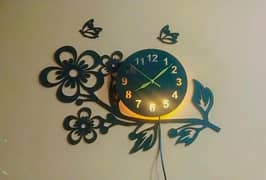 3D FOLLOWER WODDEN WALL CLOCK WITH PREMIUM LIGHT