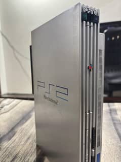 Playstation 2 (PS2) Fat Silver JailBroken With HDD