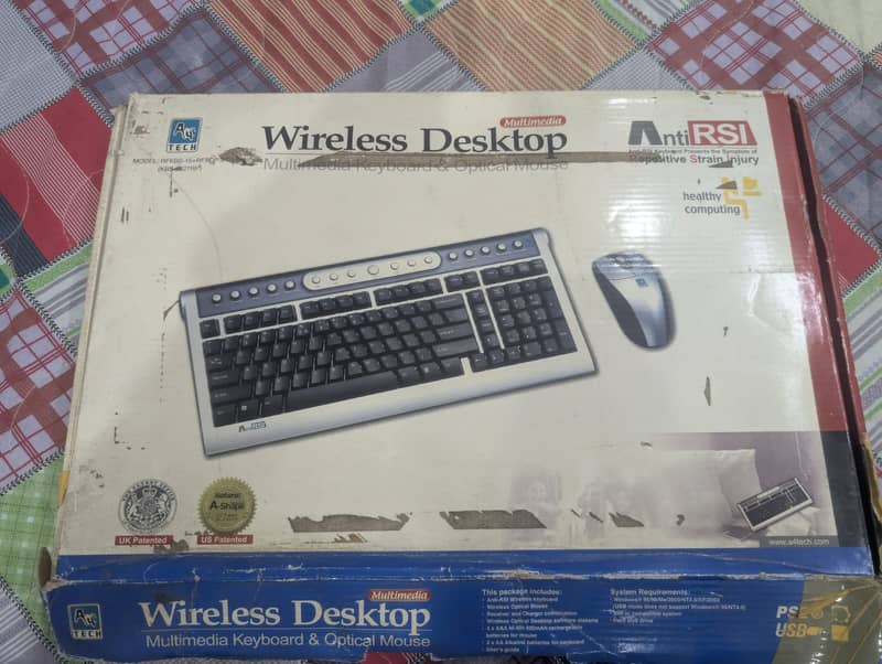 A4 tech wireless keyboard and mouse set for PC 0