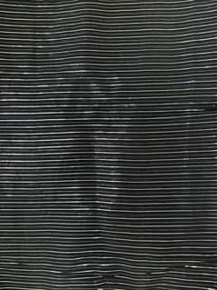  Khaadi Dupatta –Black with Metallic Stripes & Pearl Tassels (2.5m) 