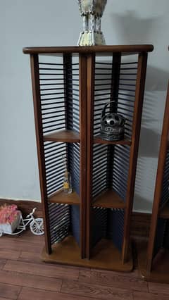 two wooden racks