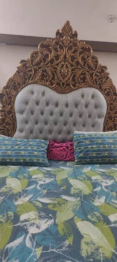 King Size Bed,  Side Tables, Side Mirrors and Dressing Table