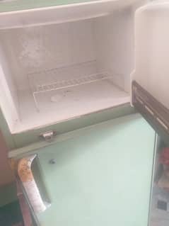 green colure double door refrigerator