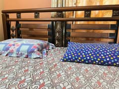 Iron King Size Bed with Mattress Just like new