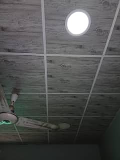 PVC False Ceiling with Lights and Fan