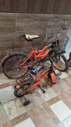 2 Used Bicycles for Sale – One Adult & One Kids Cycle