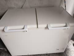 white colour and two door freezer