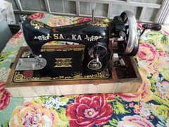 Sewing machine silai machine with Wooden Box