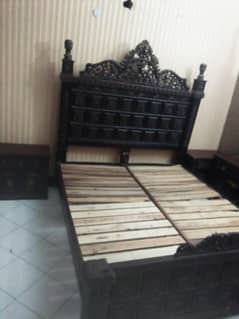 double bed,2 side tables, dressing table