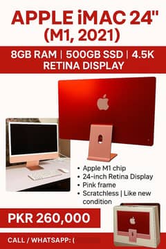 Apple Imac 2021 Red (4.5k Retina 24 inches)