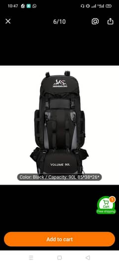 Shoulder Bag for men large size 90L
