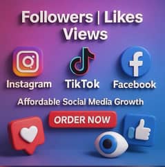 Boost your social media, Tiktok, Instagram, Facebook -- Likes, follow
